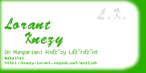 lorant knezy business card
